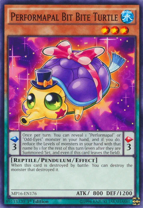 Performapal Bit Bite Turtle [MP16-EN176] Common