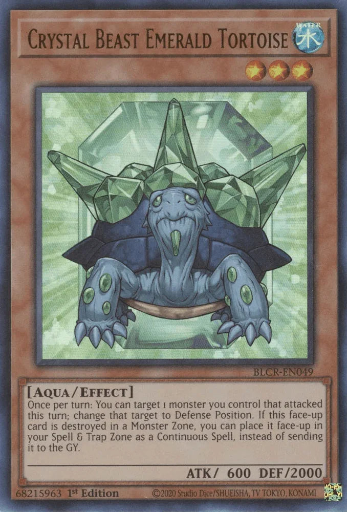 Crystal Beast Emerald Tortoise [BLCR-EN049] Ultra Rare