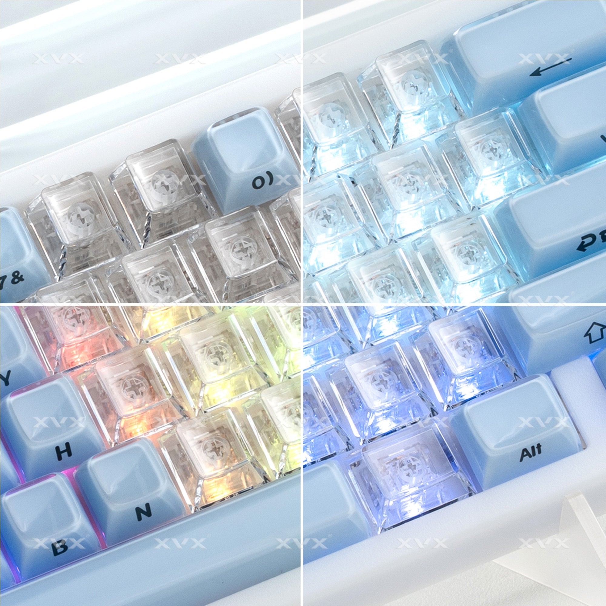 XVX Fizz Heart Series Cherry Profile PC 21-Key Artisan Keycap Set