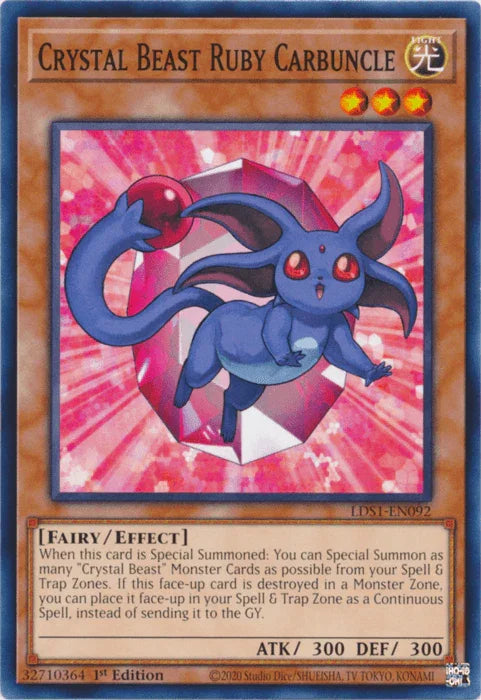 Crystal Beast Ruby Carbuncle [LDS1-EN092] Common