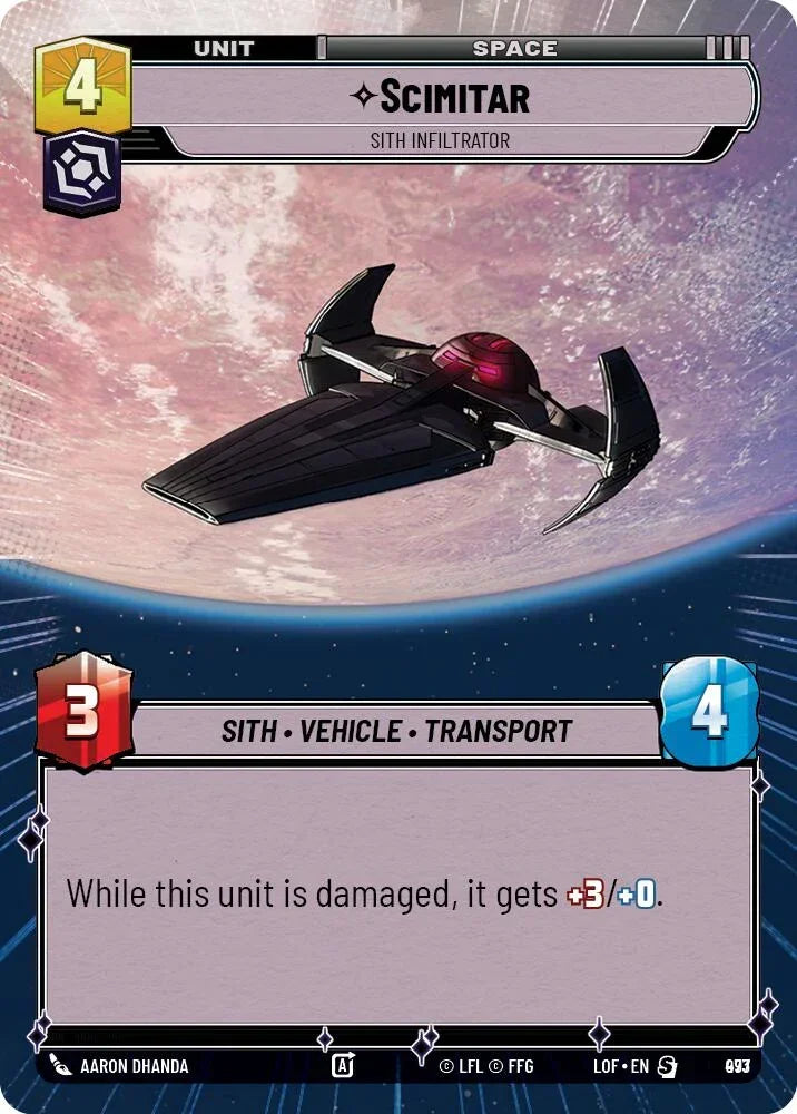 Scimitar (973) - Sith Infiltrator (Hyperspace Foil) (973) [Legends of the Force]