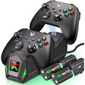 Ultimate BEBONCOOL Xbox Controller Charger Station - Dual Dock with 2 Rechargeable 2550mAh Battery Packs & 4 Stylish Covers for Xbox One/Series X|S Controllers