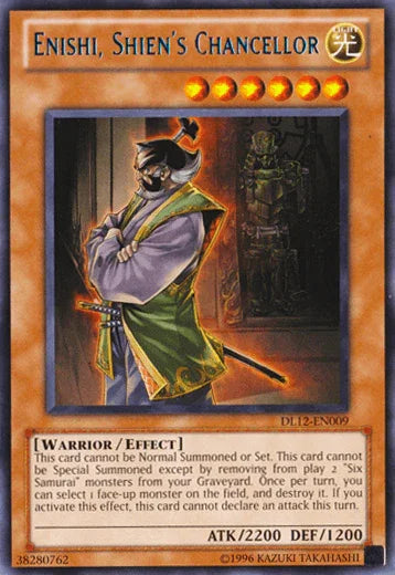 Enishi, Shien's Chancellor (Blue) [DL12-EN009] Rare