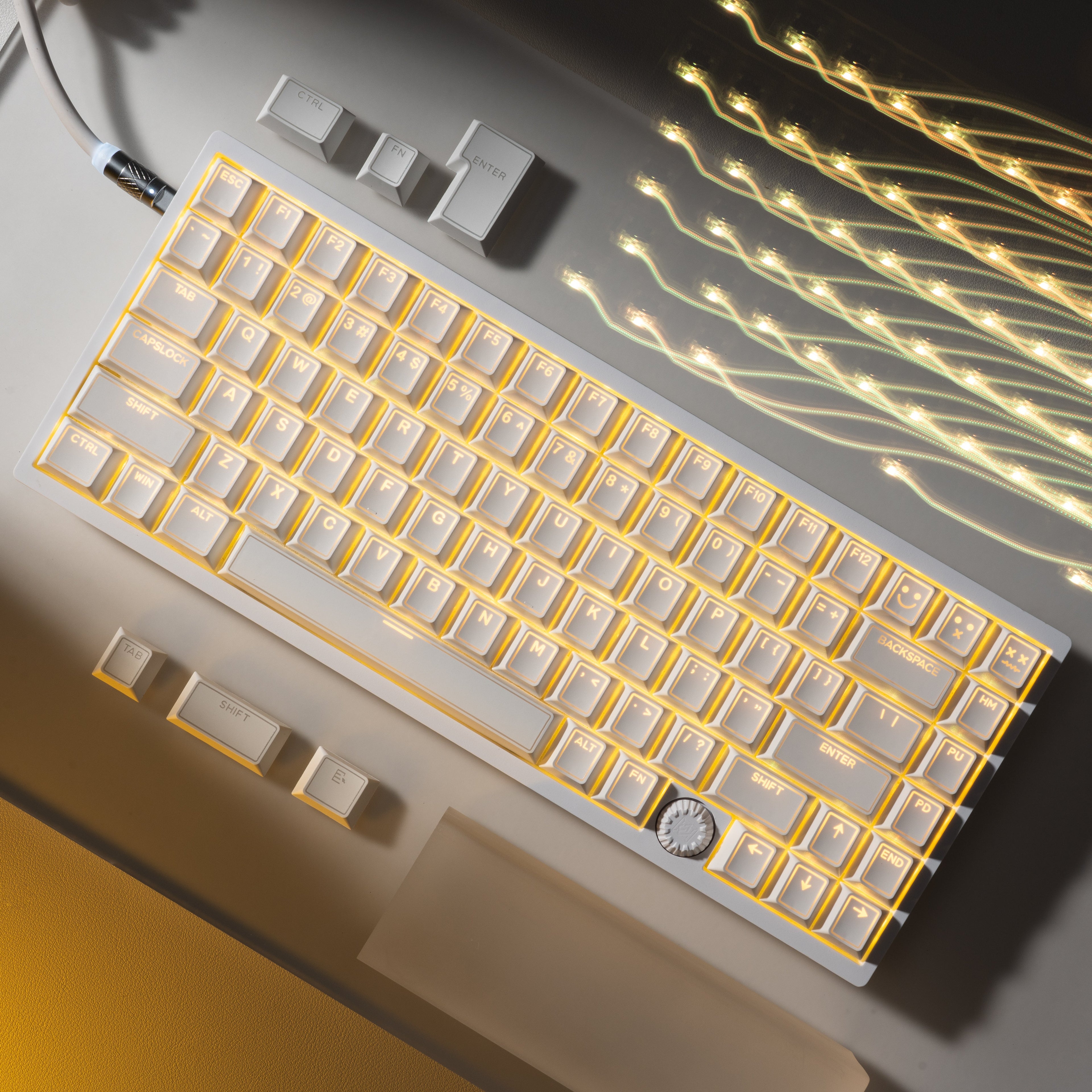 XVX PRISM Shine-Through Double-Shot Cherry Profile 142-Key PBT Keycap Set