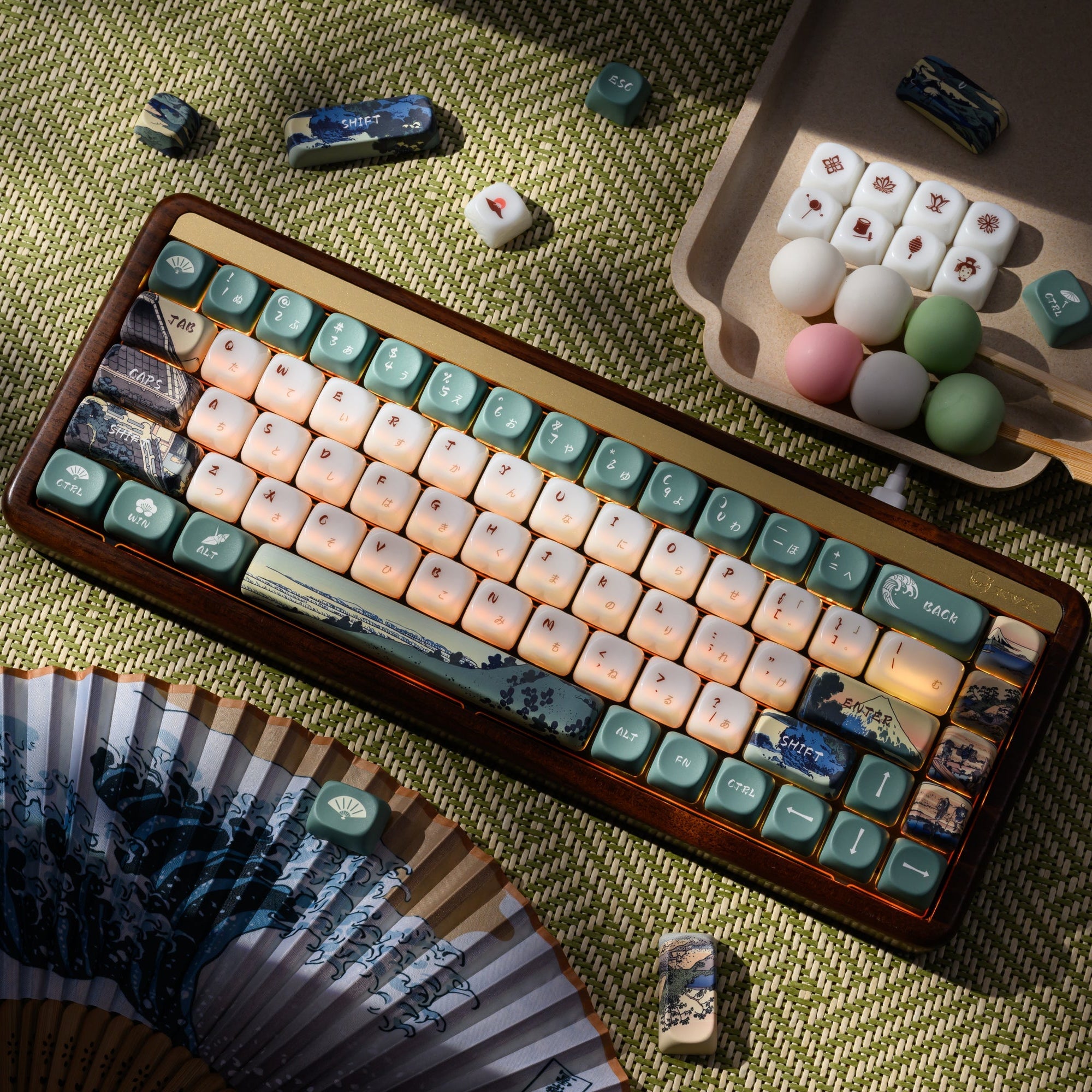 XVX U-kiyoe Fugaku (冨嶽) Series Ceramic Glaze Textured MOA Profile Keycap Set