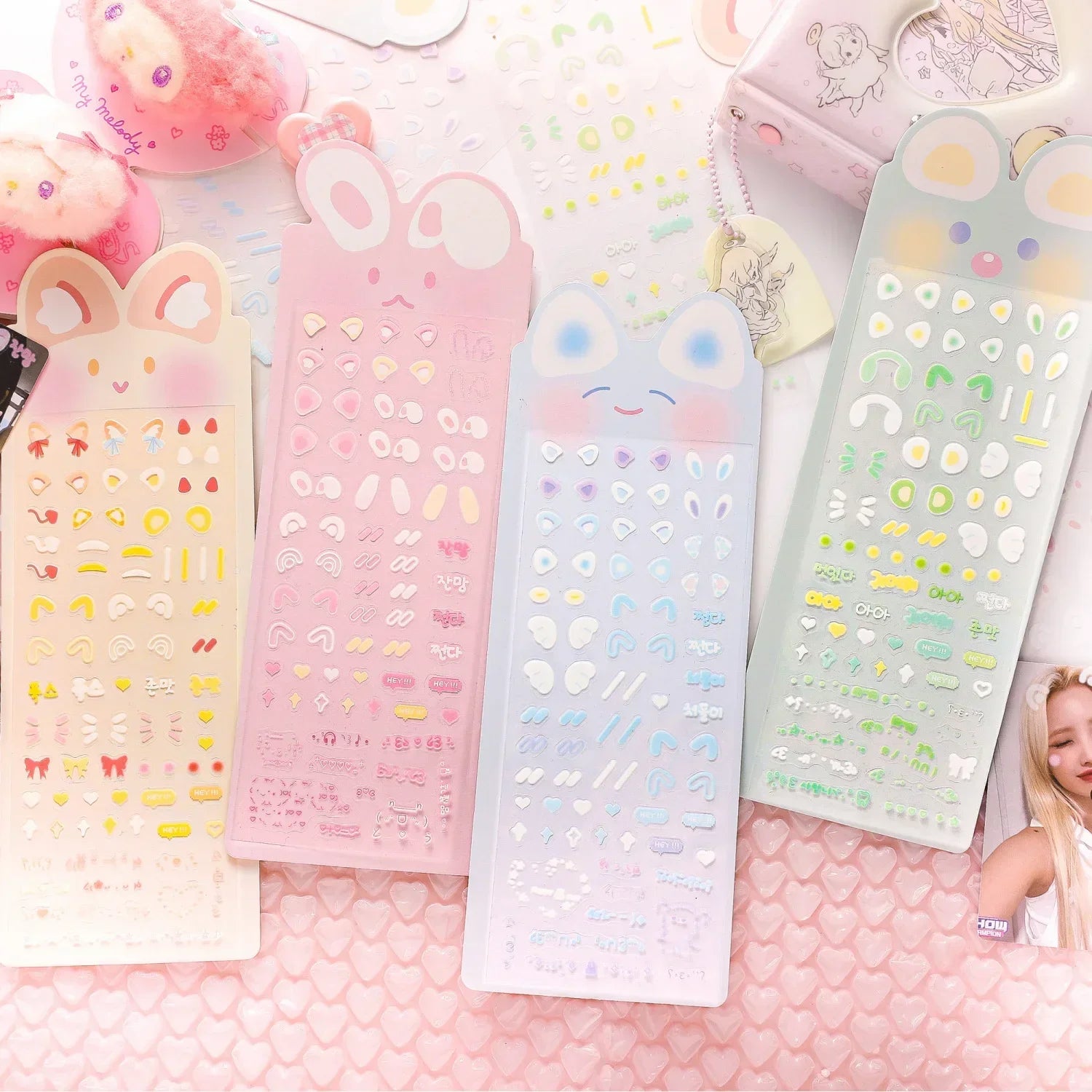 Cute Bunny Photo Card Stickers