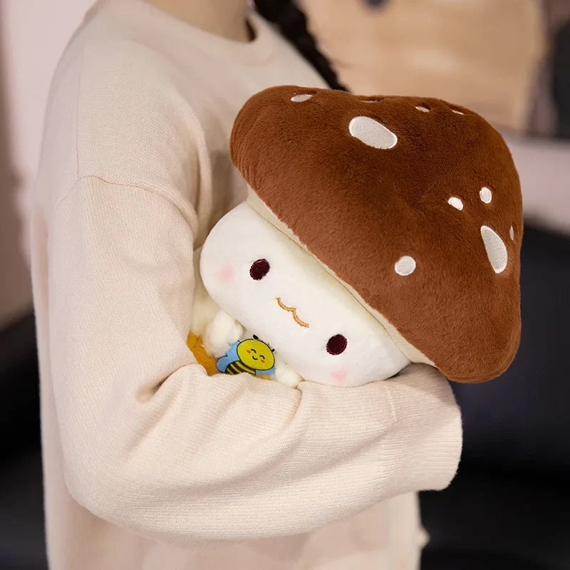 Kawaii Mushroom & Bee Plushies