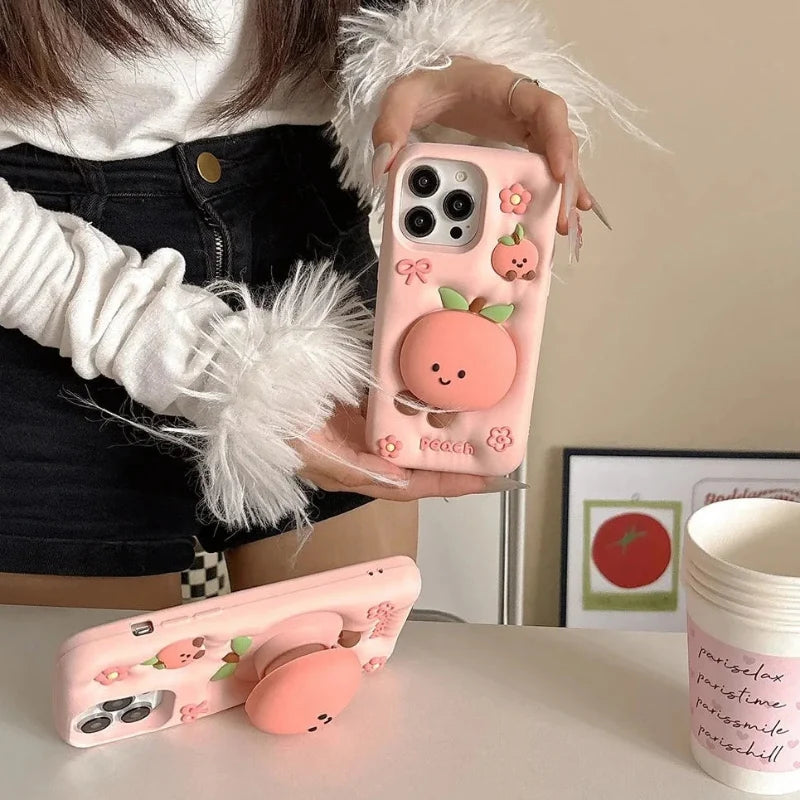 Kawaii Peach iPhone Case
