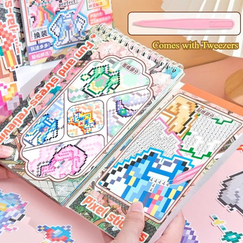 ZIYI Dress Up Pixel Art Stickers