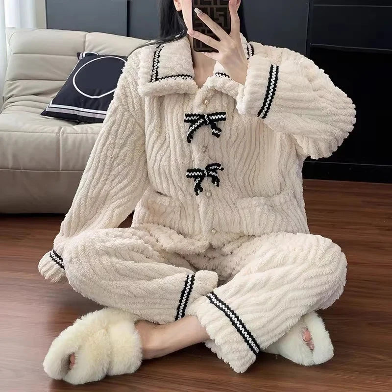 Cute White & Black Pajamas
