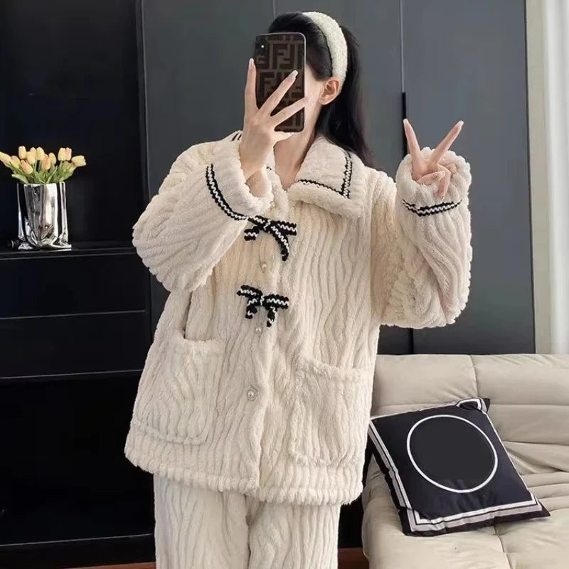 Cute White & Black Pajamas