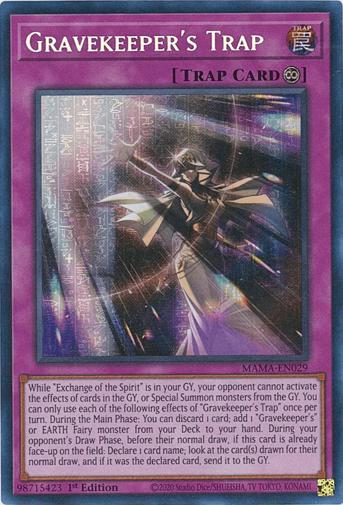 Gravekeeper's Trap [MAMA-EN029] Ultra Pharaoh's Rare