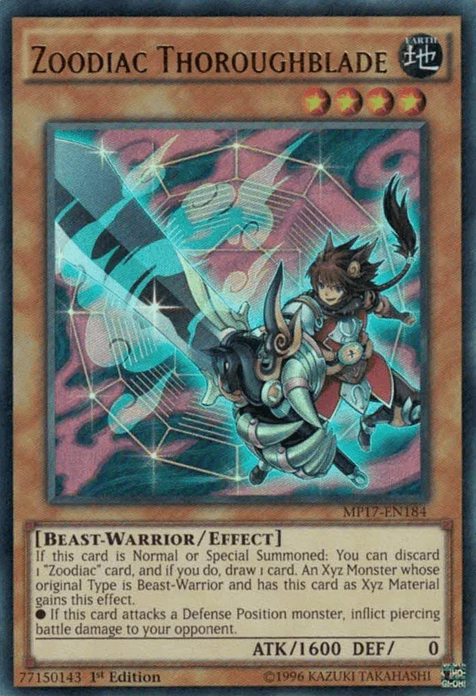 Zoodiac Thoroughblade [MP17-EN184] Ultra Rare