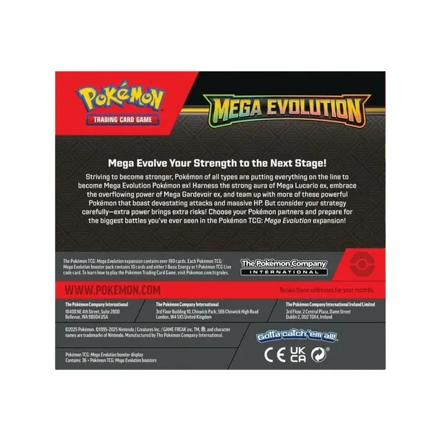 Pokemon TCG ME1 Mega Evolution Booster Box English